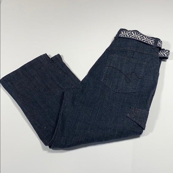 Gloria Vanderbilt Denim - Gloria Vanderbilt SZ 8 Belted Blue Denim Jeans Capri New. D22